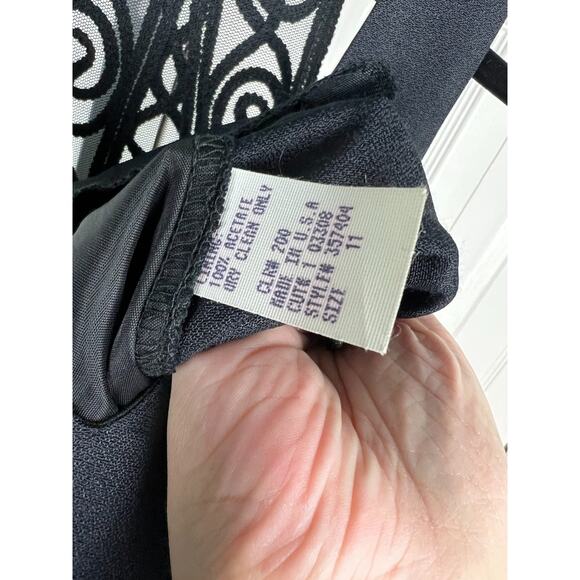 Vintage Rampage Fit & Flare Mini Dress Cutout 90s Y2K Formal Black Size 4 XS - Picture 3 of 7